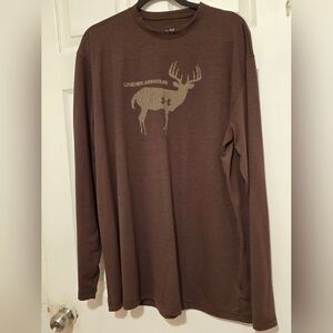 Under Armour Dark Brown Long Sleeve Men's Tee